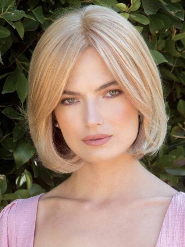 Stijlvolle Pruiken 10" Lace Front Blonde Remy Menselijk Haar