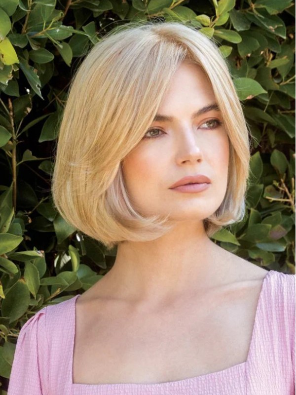 Stijlvolle Pruiken 10" Lace Front Blonde Remy Menselijk Haar