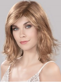 Hoogwaardige Look Halflang Mono 100% Mensenhaar Pruiken
