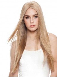 Gelaagde Pruiken Lange Kaploze Blonde Pruiken Van Echt Haar Zonder Pony