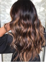 150% Dichtheid Natuurlijke Ombre Bruin Gemengd Menselijk Haar Volledige Kant Pruiken