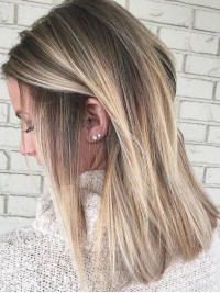 Rechte Ombre Blonde Hoogtepunt 16" Menselijke Machinaal Pruiken