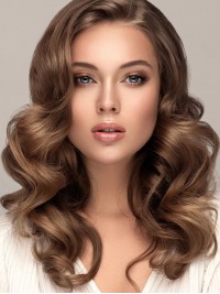 Licht Karamelhaar Body Golvend Full Lace Pruiken Menselijk Haar
