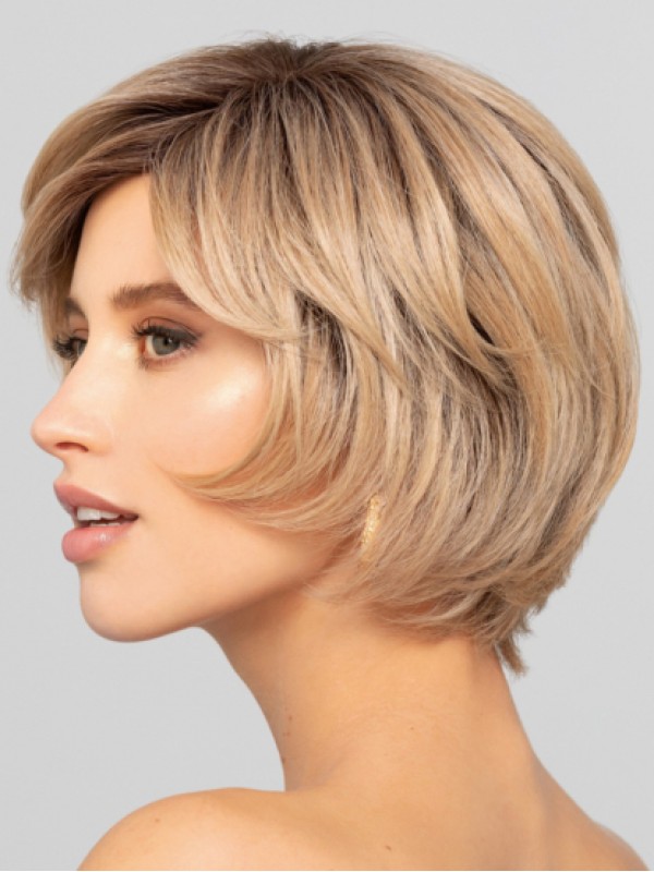 Blonde Rechte Pruiken Capless Bob Menselijk Haar Pruiken