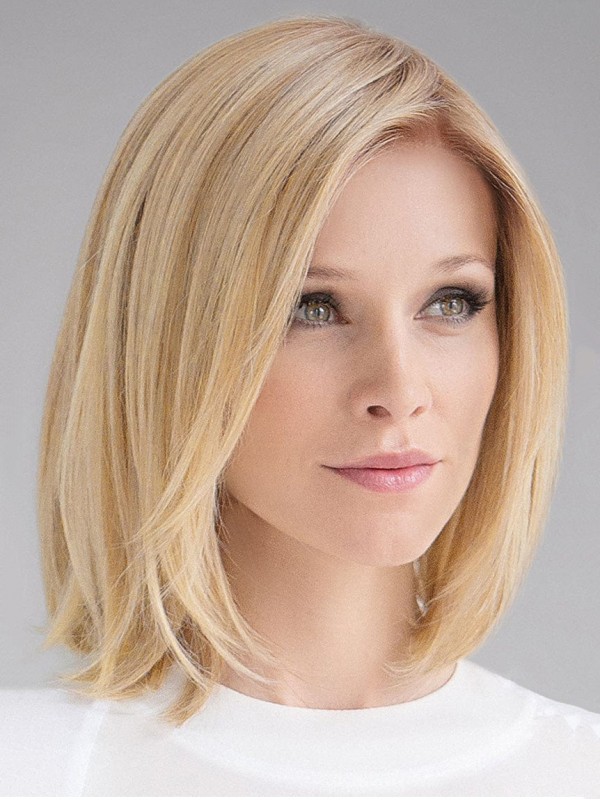 10" Rechte Pruiken Van 100% Handgebonden Blonde Remy Mensenhaar