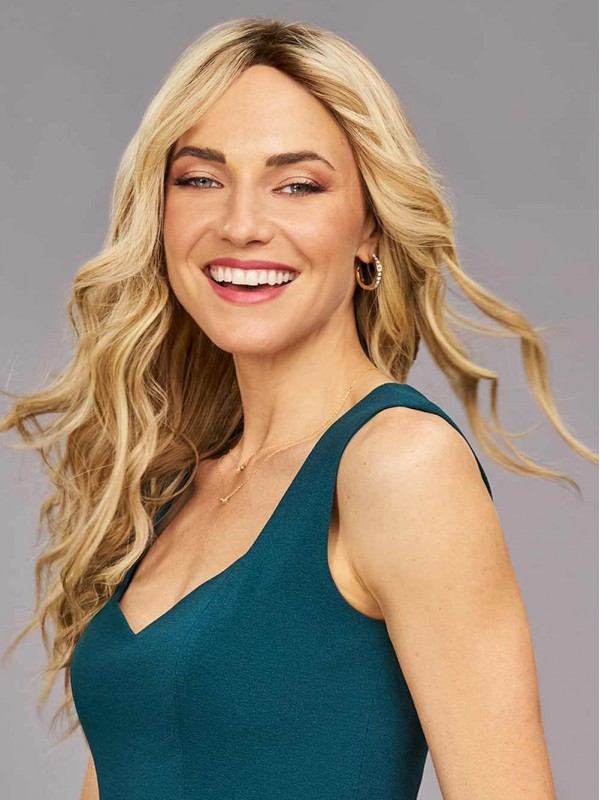 Blonde Lange Kaploze 100% Menselijke Haarpruiken Zonder Pony