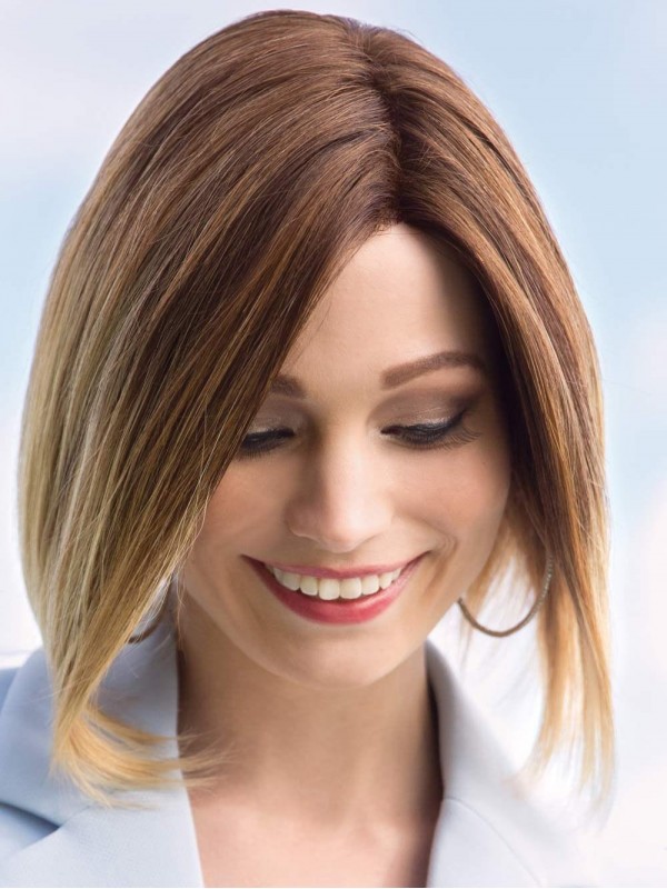 Mode 10" Rechte 100% Handgebonden Remy Bob Pruiken Van Echt Haar