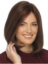 Glamoureuze 12" Bob Menselijk Haar Monofilament Pruiken