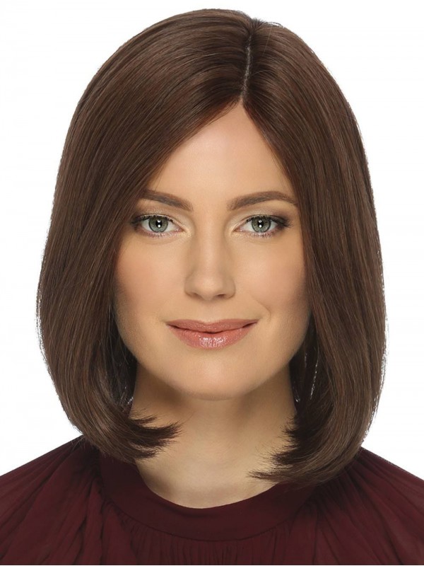 Glamoureuze 12" Bob Menselijk Haar Monofilament Pruiken