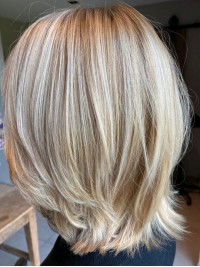 Medium Gelaagde Menselijke Haar Bob Pruiken