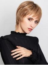 Korte Blonde Pruiken Zonder Kap Van Menselijk Haar