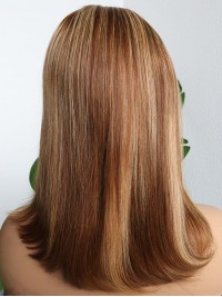 14" Ombre Zonder Pony Menselijk Haar Kant Voorpruiken