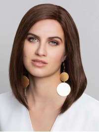 Stijlvolle 14" Lace Front Straight Echt Menselijk Haar Pruiken