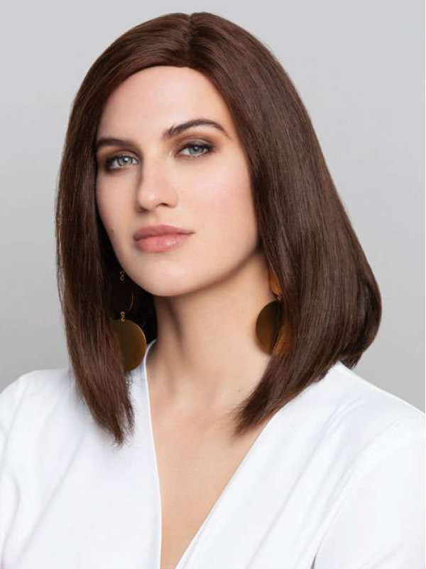Stijlvolle 14" Lace Front Straight Echt Menselijk Haar Pruiken
