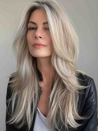 Lange Remy Human Hair 18" Capess Gelaagde Echte Haar Pruiken