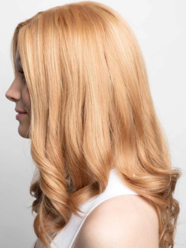 Glamoureuze 16" Zonder Pony Golvende Kant Voorkant Menselijk Haar Pruiken