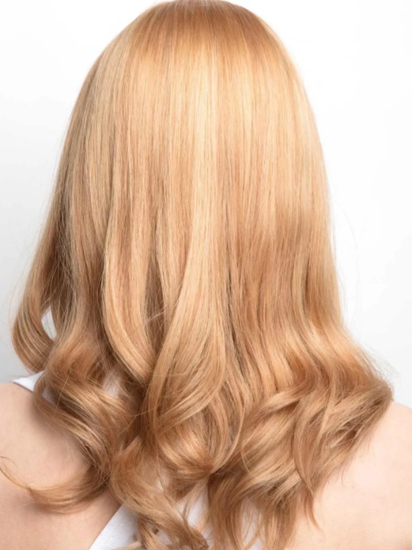 Glamoureuze 16" Zonder Pony Golvende Kant Voorkant Menselijk Haar Pruiken