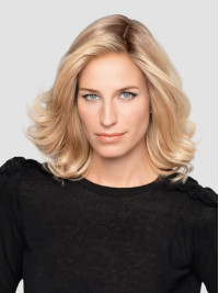 14" Blonde Pruiken Capless Van Echt Haar Zonder Pony
