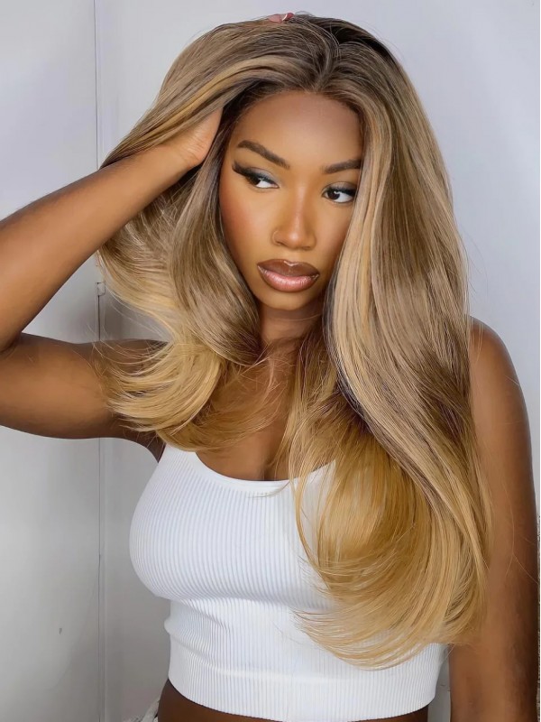 Lace Front Rechte Lange Synthetische Pruiken Voor Zwarte Vrouwen