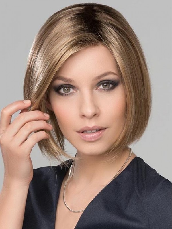 Beste Korte Bobs Ombre 10 " Synthetische Pruiken Met Kanten Voorkant