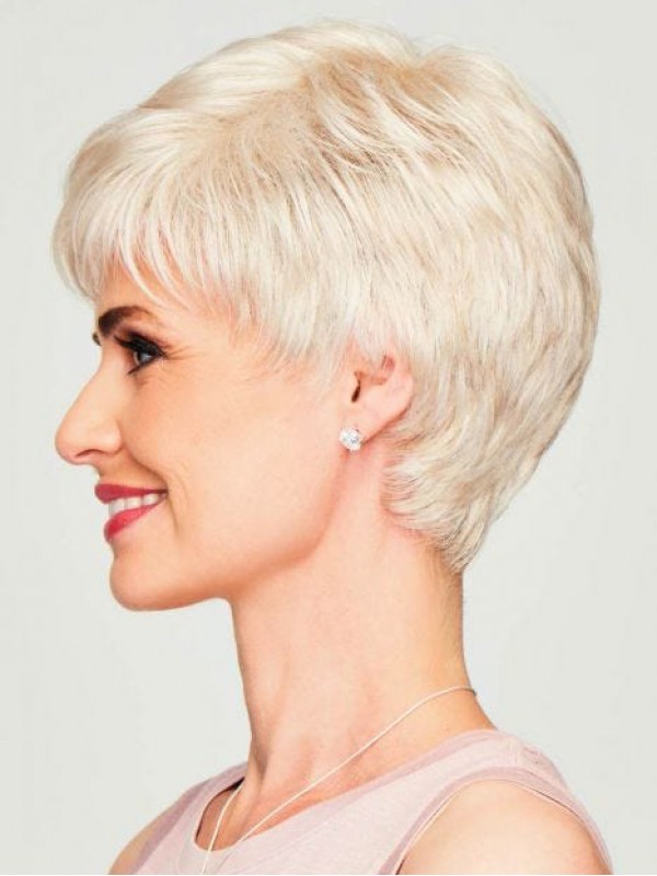 Flatterende Korte Capless Pixie Synthetische Pruiken