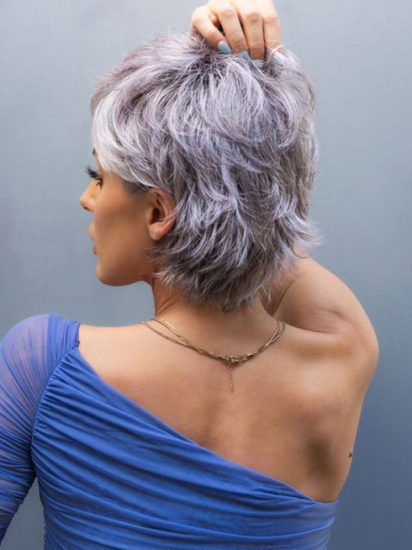 Kort Haar Pruiken Met Pony Capless Synthetische 6" Pruiken