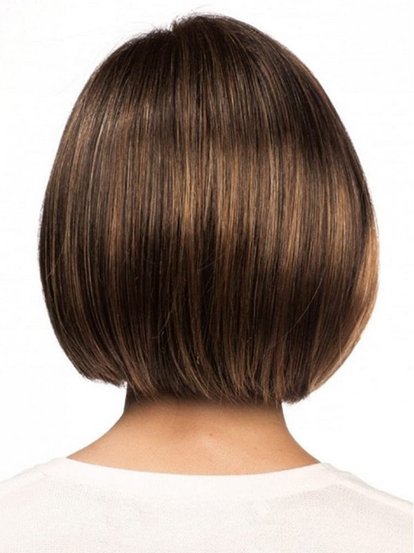 Dagelijkse Pruik Korte Bruine Bob Synthetische Pruiken