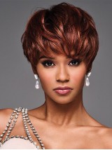 Korte Boeiende Boycut Synthetische Lace Front Pruik