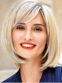 Beste Kanten Pruiken Blonde 12 " Rechte Synthetische Bobpruiken