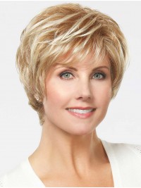 Korte Pruiken Blonde Gelaagde Capless Synthetische Pruiken