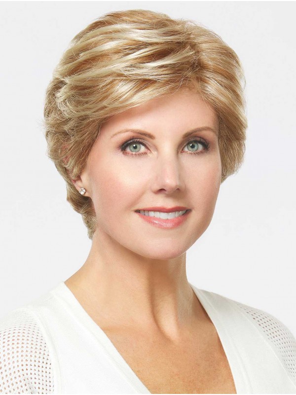 Korte Pruiken Blonde Gelaagde Capless Synthetische Pruiken