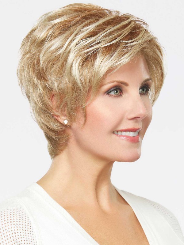 Korte Pruiken Blonde Gelaagde Capless Synthetische Pruiken