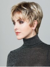 Korte Rechte 6" Pixie Synthetische Capless Pruiken