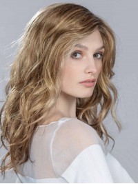 Lange Mooie 18" Lace Front Synthetische Pruiken Zonder Pony