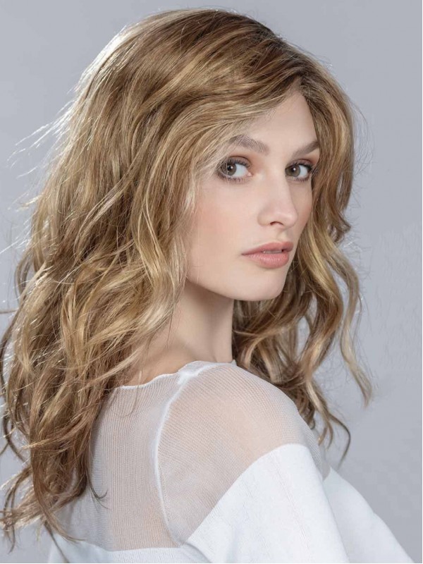 Lange Mooie 18" Lace Front Synthetische Pruiken Zonder Pony