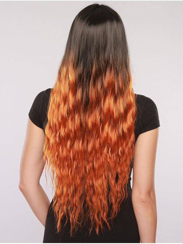 Middelste Scheiding 26" Ombre Natural Water Wave Synthetische Pruiken