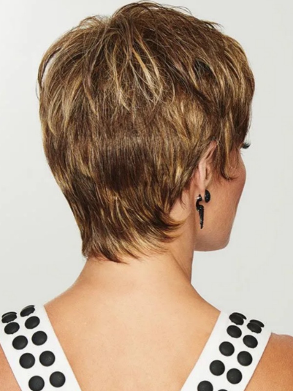 Beste Pixie 6" Capless Rechte Synthetische Pruiken