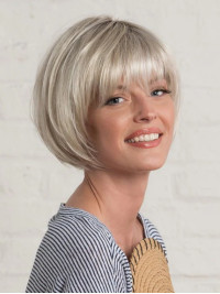 Korte Bobs Steil Met Pony Capless Synthetische Pruik