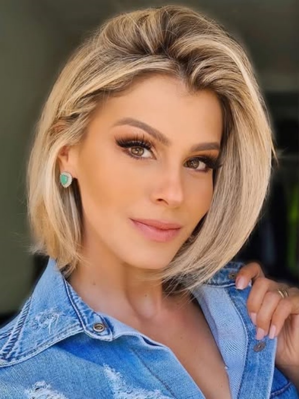 10" Rechte Bobs Synthetische Ombre Pruiken