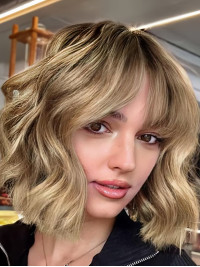 Golvende Ombre Bobs 12" Capless Synthetische Pruiken