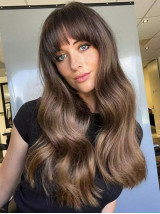 20" Lace Front Bruine Pruiken Met Pony Voor Vrouwen