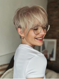 6" Boycuts Synthetische Rechte Capless Korte Pruiken