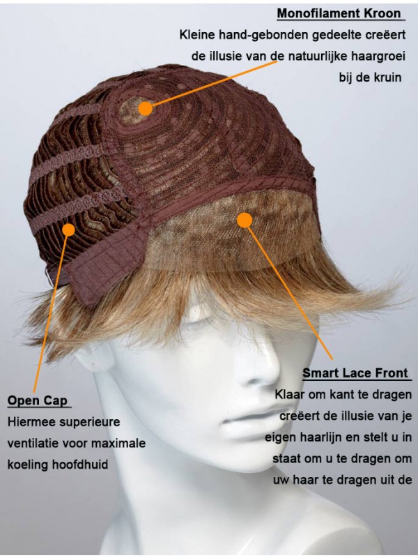 Recht Remy Menselijk Haar 8" Met Pony Monofilament Pruiken Goed