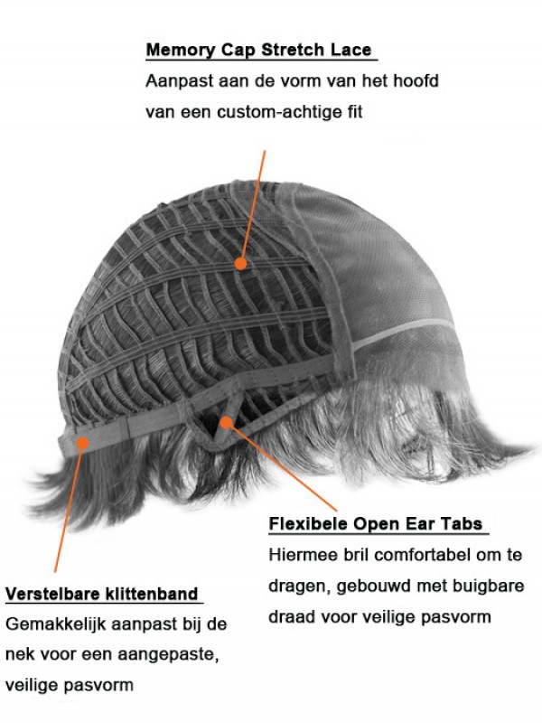 Ombre Monofilament Pruiken Met Schouderlengte Van 14" Gelaagd En Steil Haar