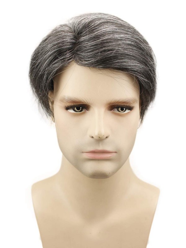 8 "x 10" Short Smooth Real Hair-Men-Toupet Mtoup201120