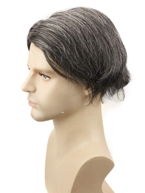 8 "x 10" Short Smooth Real Hair-Men-Toupet Mtoup201120