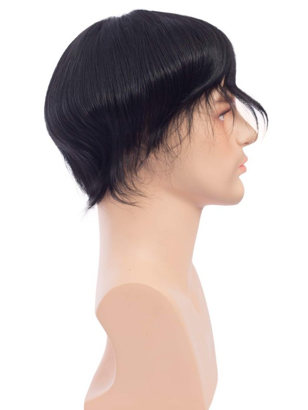 8 "x 10" Short Smooth Real Hair-Men-Toupet Mtoup201123