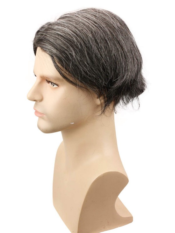 8 "x 10" Short Smooth Real Hair-Men-Toupet Mtoup201124