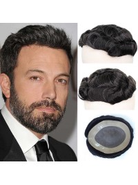 8 "x 10" Short Smooth Real Hair-Men-Toupet Mtoup201140