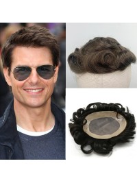 8 "x 10" Short Smooth Real Hair-Men-Toupet Mtoup201141